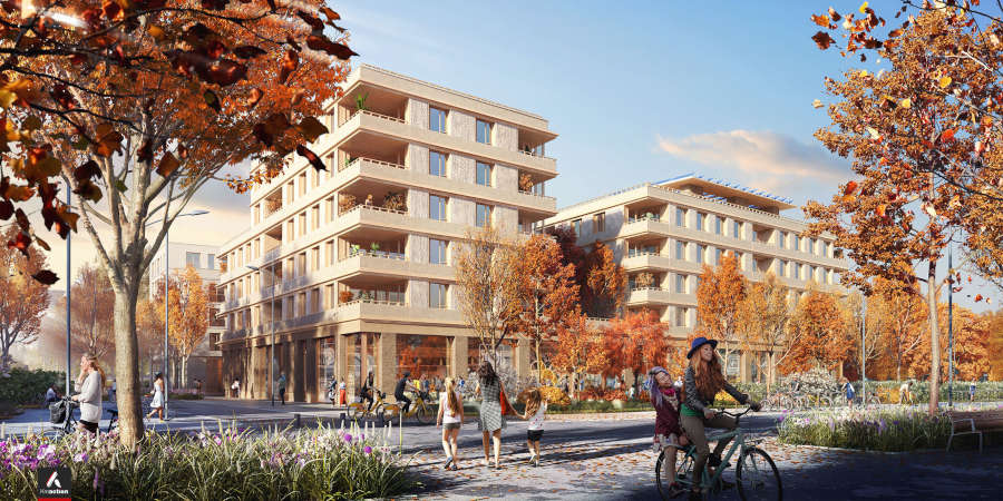 Ecoquartier Flaubert à Grenoble : toujours plus de logements en bois et aussi en terre crue